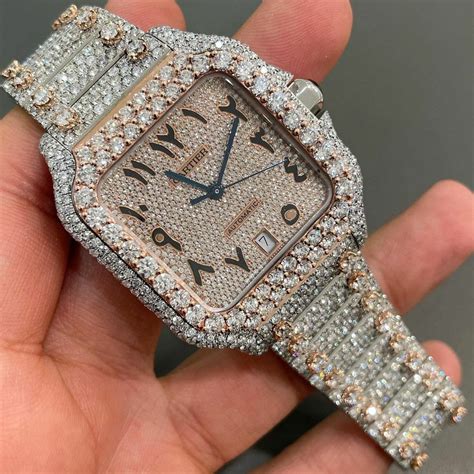 iced out cartier bracelet|iced out cartier watch giveaway.